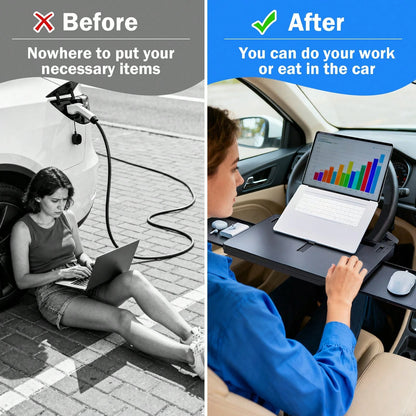 Steering Wheel Tray, Laptop Stand, Car Dining Table, Retractable Car Tray, A Place To Write, Read, Eat And Work During Car Travel, Suitable For Most Vehicles