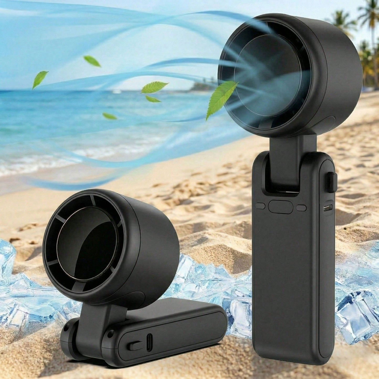 Stop Sweating! Ultra-Fast 10m/S Handheld Turbo Fan- Long Battery Life, 3,550 RPM Turbo Fan| 5 Speeds & 180° Foldable| Your Pocket-Sized AC, The Ultimate Travel Essential: 5-Gear Foldable Turbo Fan