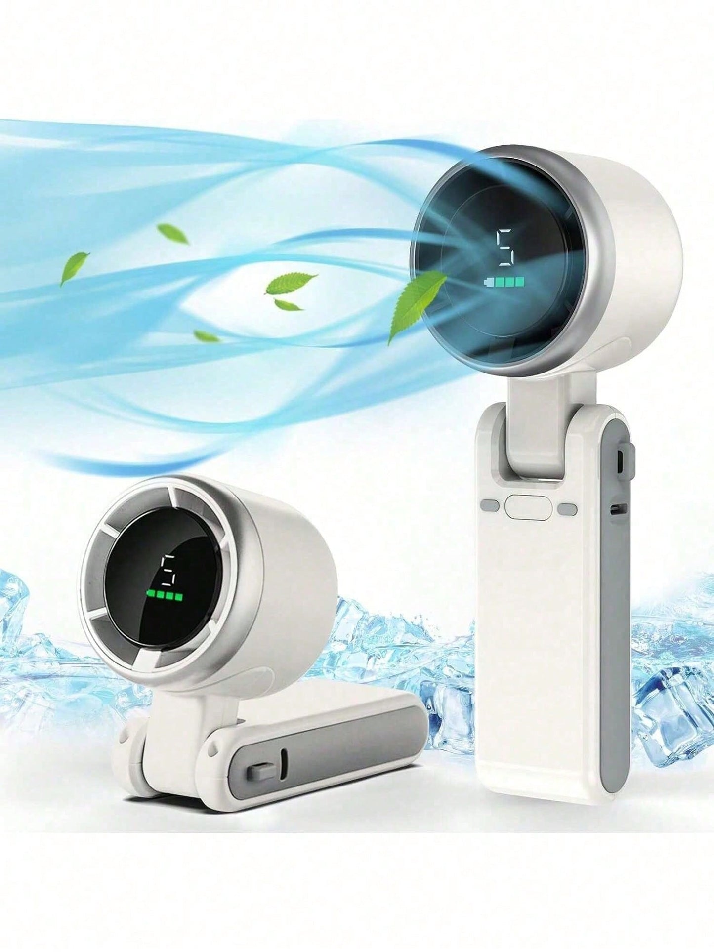 Stop Sweating! Ultra-Fast 10m/S Handheld Turbo Fan- Long Battery Life, 3,550 RPM Turbo Fan| 5 Speeds & 180° Foldable| Your Pocket-Sized AC, The Ultimate Travel Essential: 5-Gear Foldable Turbo Fan