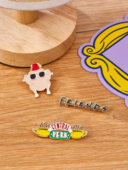 Strawberry Shortcake X Fashionable And Cute Strawberry And Cat Zinc Alloy Brooch Badge, A Collectible Gift, And Gold Brooch/Pins.,Gift Ideas
