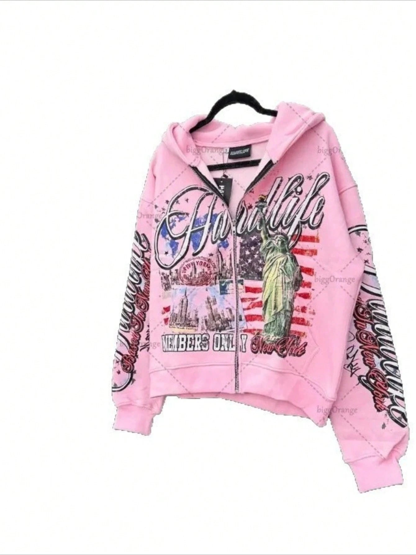 Streetwear Zip-Up Hoodie| Unisex Oversized Graphic Pullover| Y2K Vintage Style, Back To School
