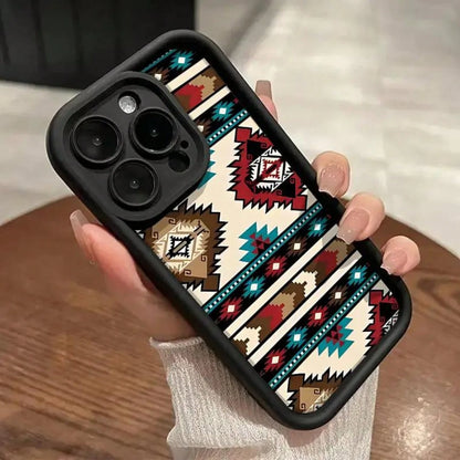 Stunning Western Stripe Red Phone Case For IPhone 17 ProMax 16 Pro Max 15 Pro 14 13 12 11 Shockproof Cover With Protection Protective Case Drop-Proof Phone Case Cellphone Smartphone,Suitable For IPho