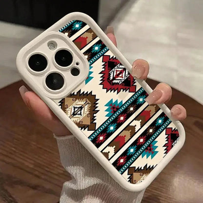 Stunning Western Stripe Red Phone Case For IPhone 17 ProMax 16 Pro Max 15 Pro 14 13 12 11 Shockproof Cover With Protection Protective Case Drop-Proof Phone Case Cellphone Smartphone,Suitable For IPho