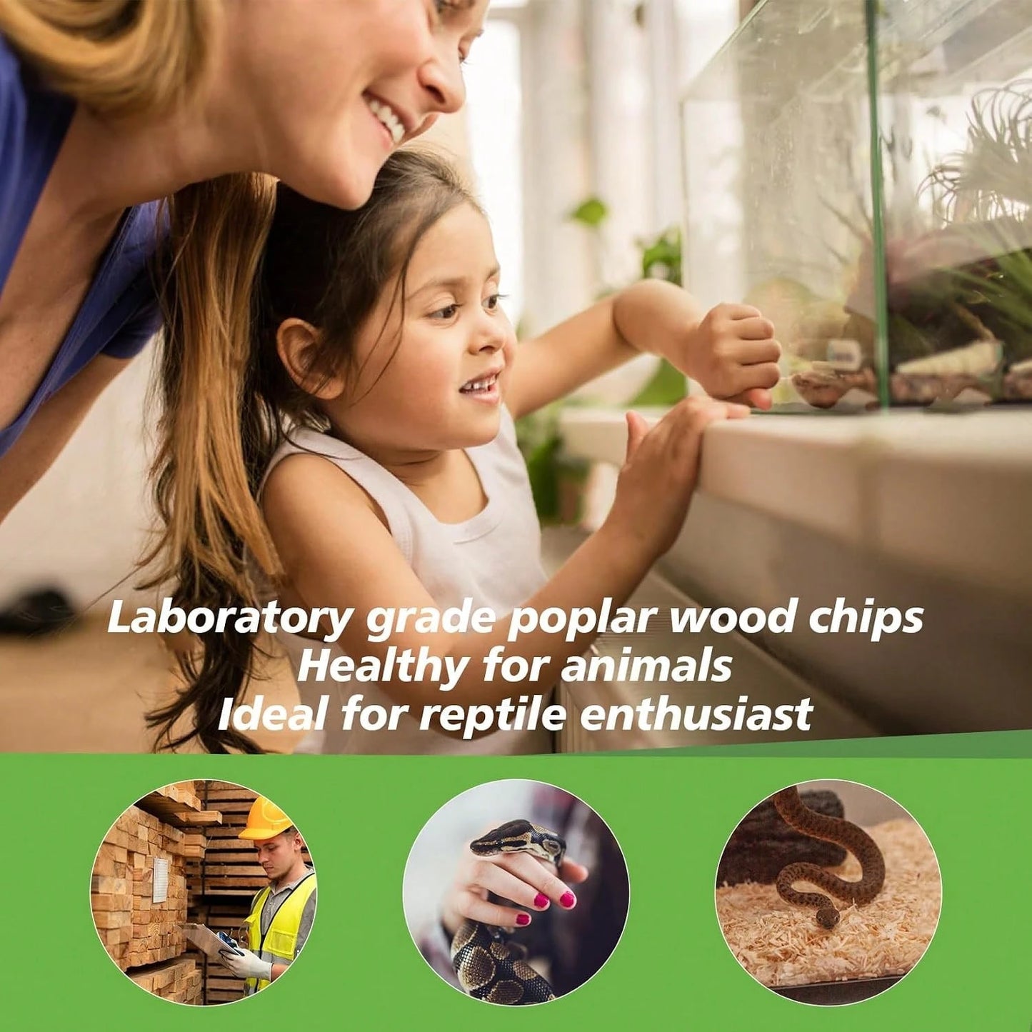 Sukh 14OZ Natural Aspen Shavings Reptile Bedding, Soft Wood Shavings Terrarium &Amp; Tank Substrate, Nesting Material For Snake, Lizard, Tortoise, Small Animal, Rabbit, Chicken &Amp; Bird