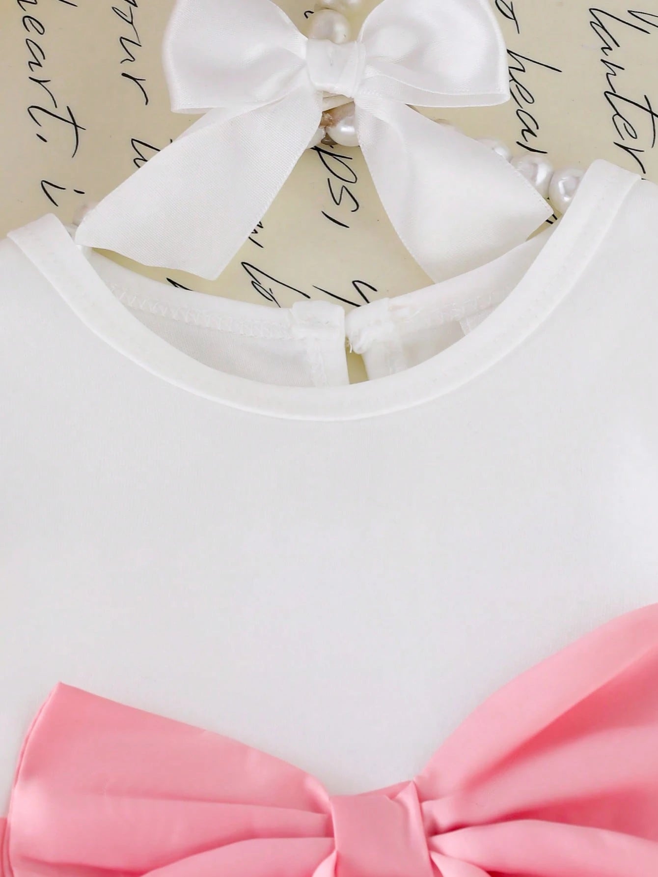 Summer Cute Light Pink Newborn Baby Girl White Sleeveless Patchwork Bow Flower Embroidered Mesh Dress Wedding Wedding Guest Guest Christening
