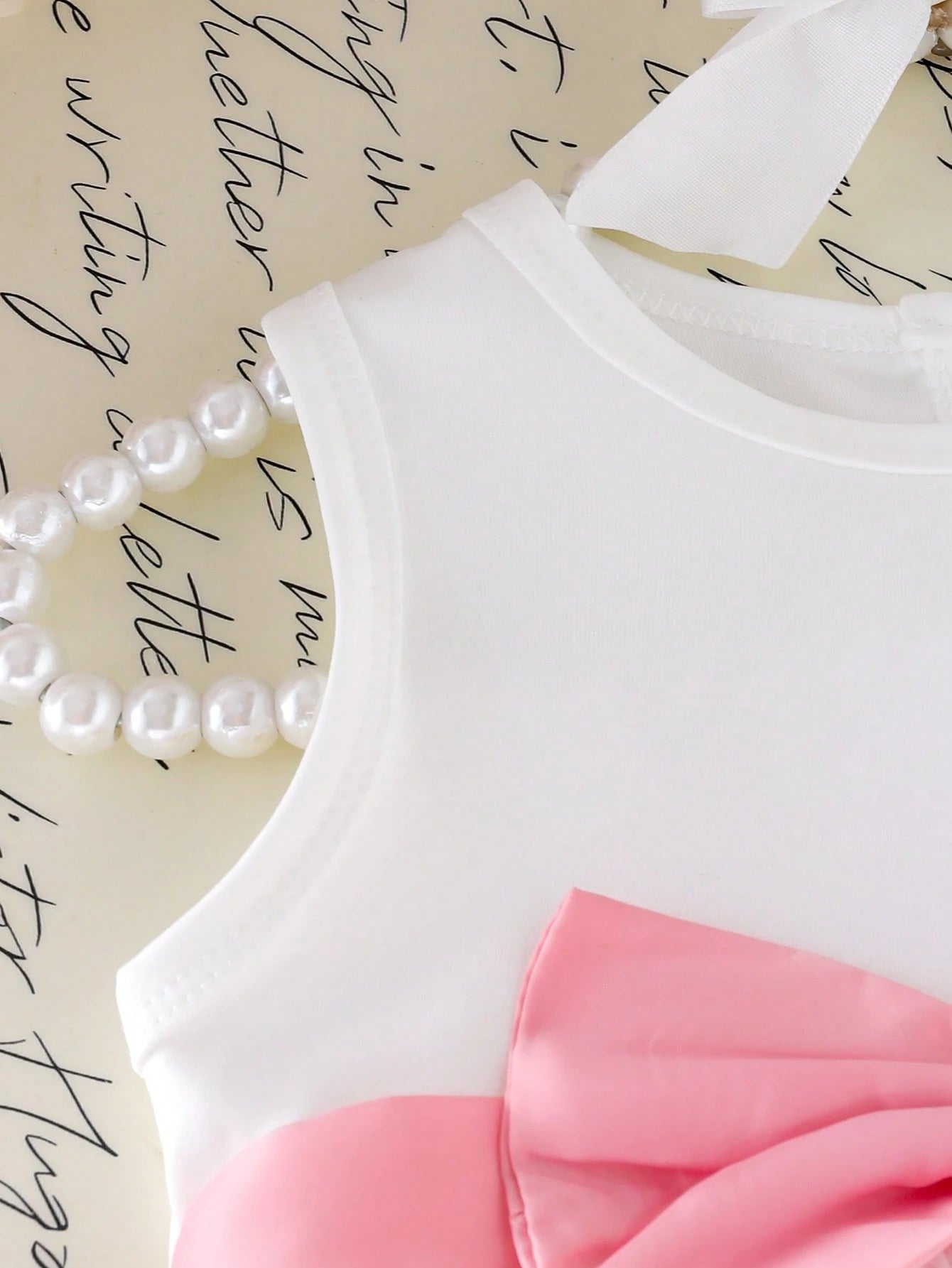 Summer Cute Light Pink Newborn Baby Girl White Sleeveless Patchwork Bow Flower Embroidered Mesh Dress Wedding Wedding Guest Guest Christening