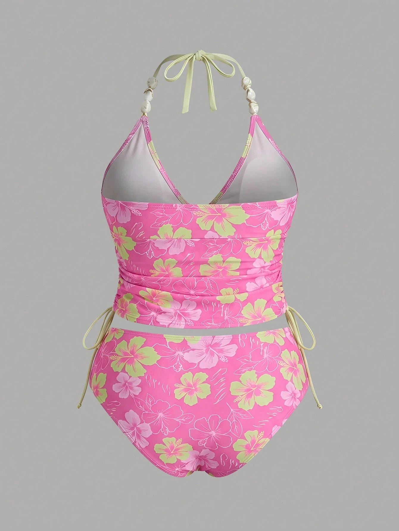 Sweetra CURVE 2026 New Summer Plus Size Women 1 Piece Random Print Elegant Drawstring Casual One-Piece Swimwear