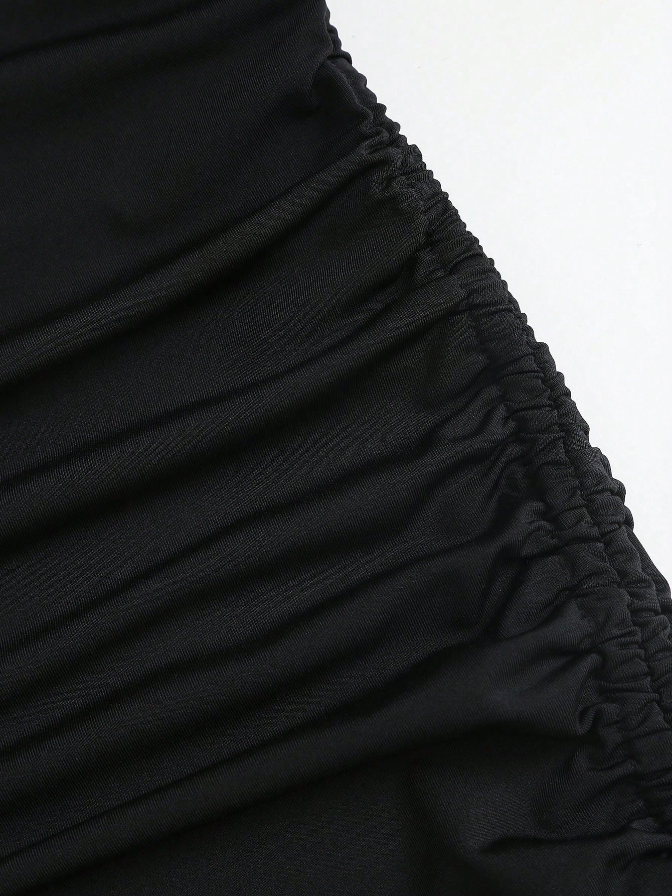 Sweetra New Summer Lace Patchwork Asymmetric Hem Drawstring Tie Design Cowl Neck Backless Elegant Commuter Fashion Mini Dress