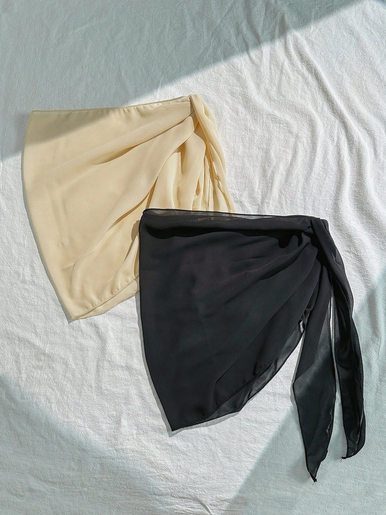Swim Basics Summer Beach 2packs Chiffon Cover Up Skirt