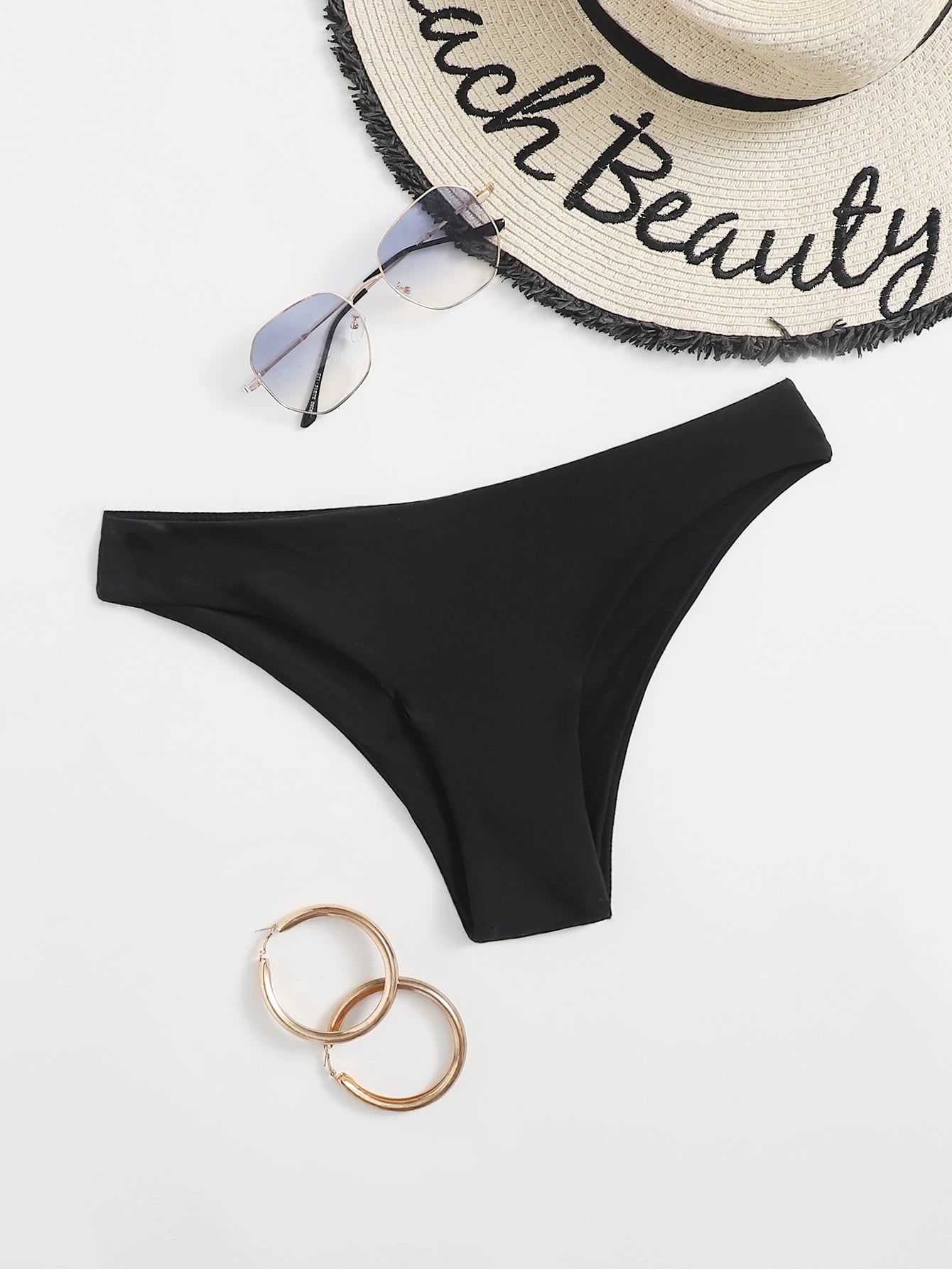 Swim Basics Summer Beach Solid Bikini Panty