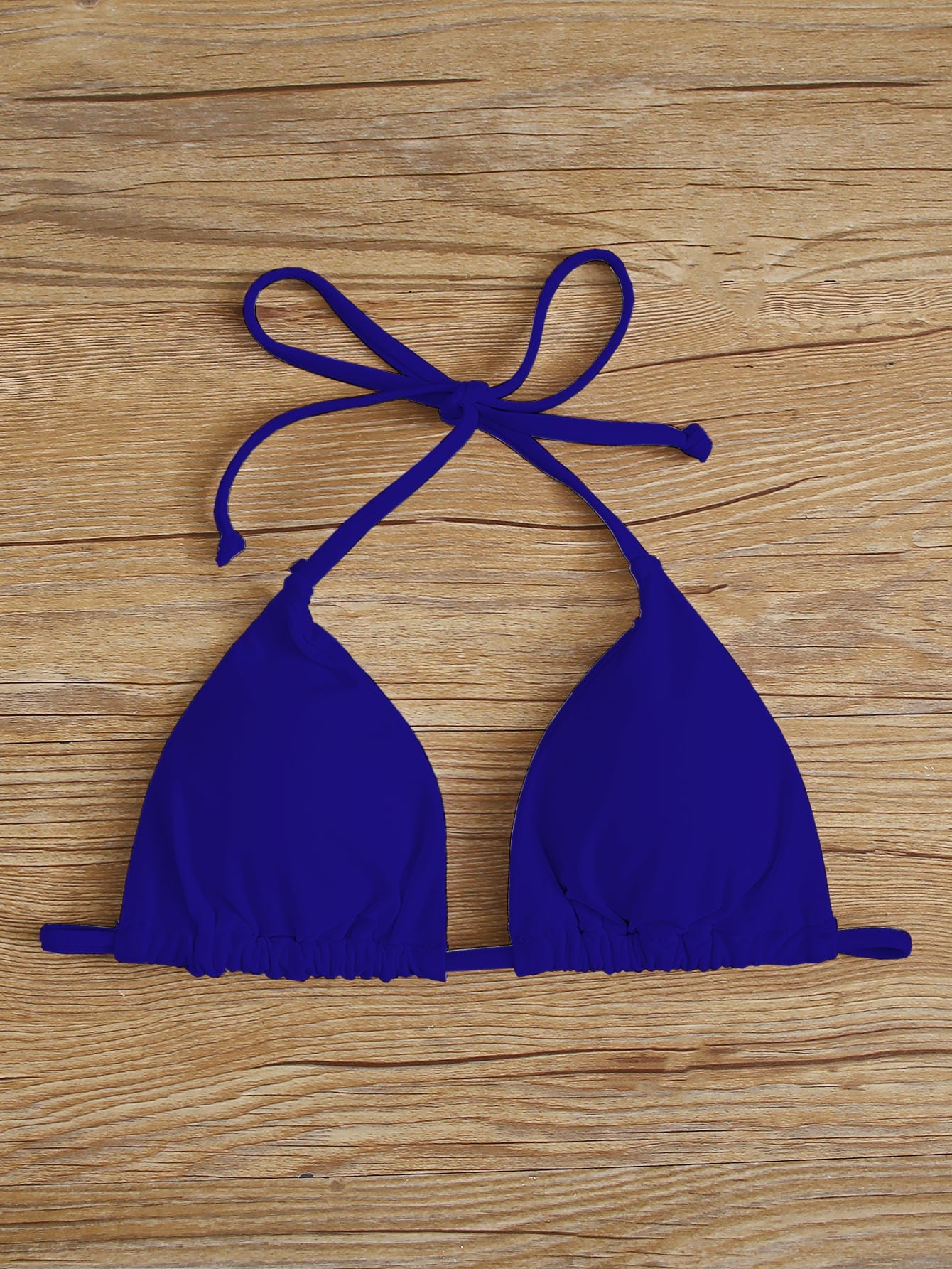 Swim Curve Summer Beach Plus Plain Halter Triangle Bikini Top