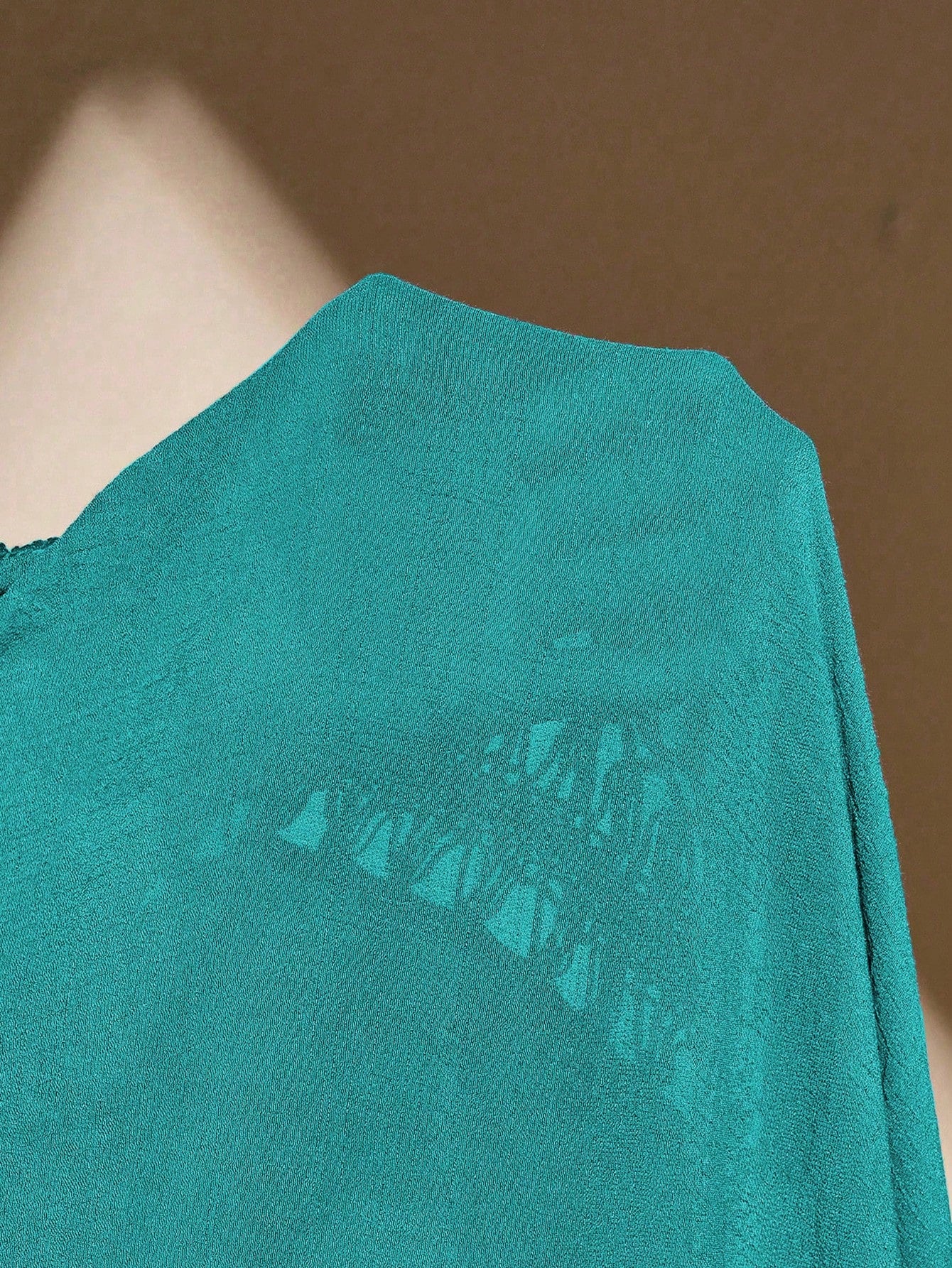 Swim Lushoire Plus Size Women's Solid Color Loose Beach Beach Vacation Cover-Up Teal Summer Boho
