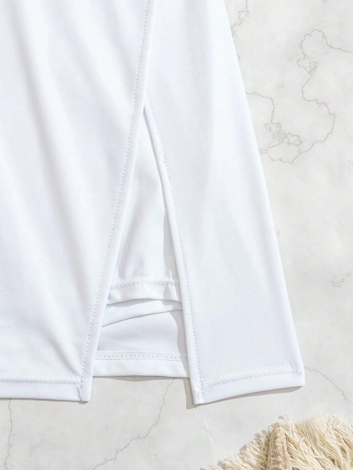 Swim Lushoire Women Beach Solid Color Elegant Side Slit Design Boardshorts