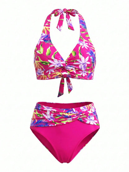 Swim Lushoire Women's Swimsuit Set, Random Print