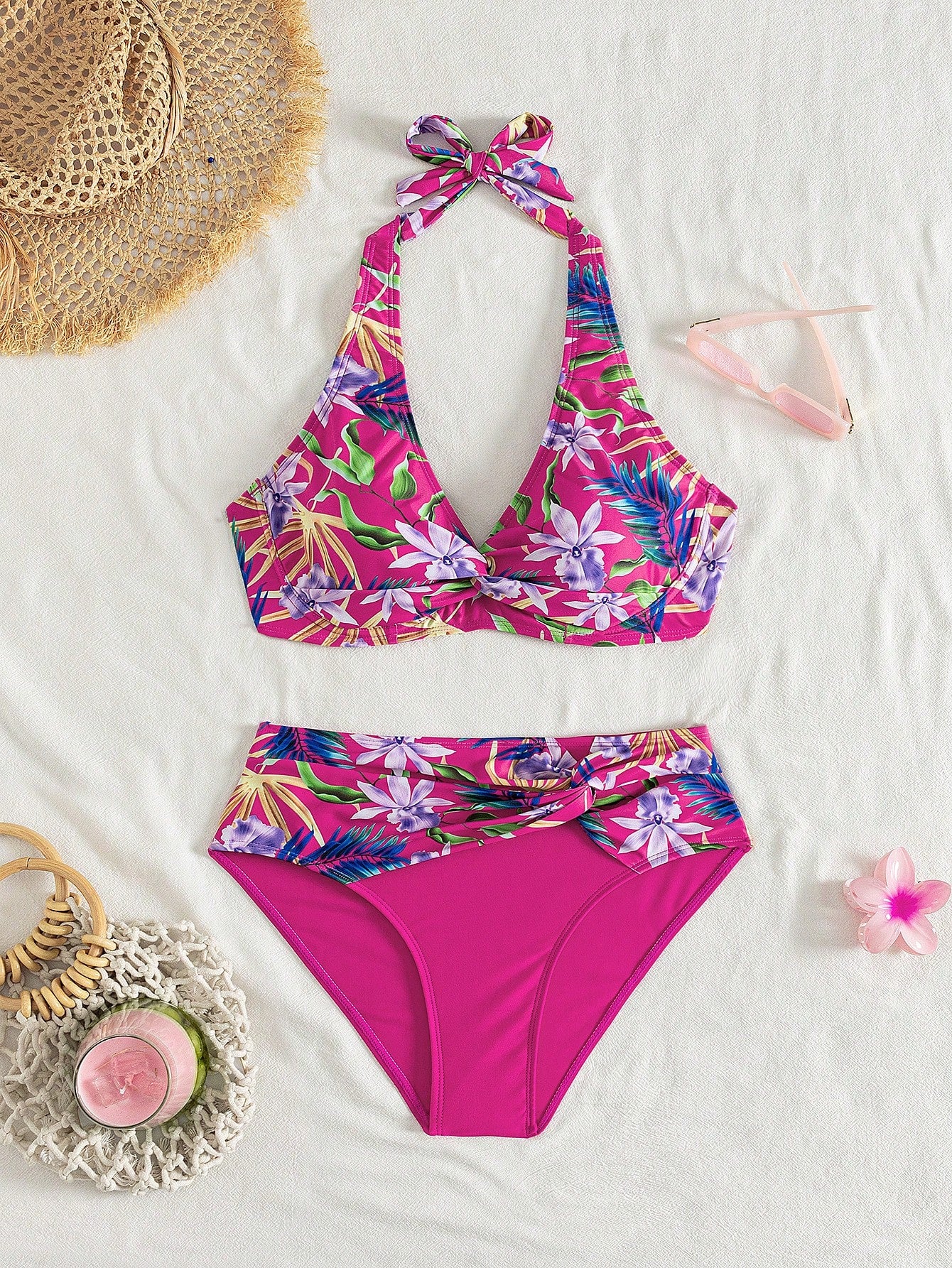 Swim Lushoire Women's Swimsuit Set, Random Print
