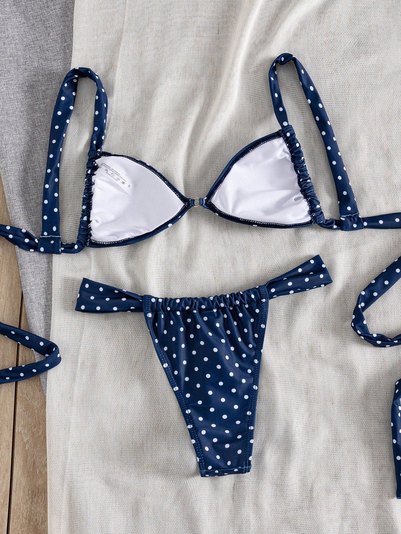 Swim Mod Spring/Summer New French Vintage Taro Purple Polka Dot Sweet & Spicy Girl Two Pieces Swimsuit, Summer Beach Vacation Bikini Set