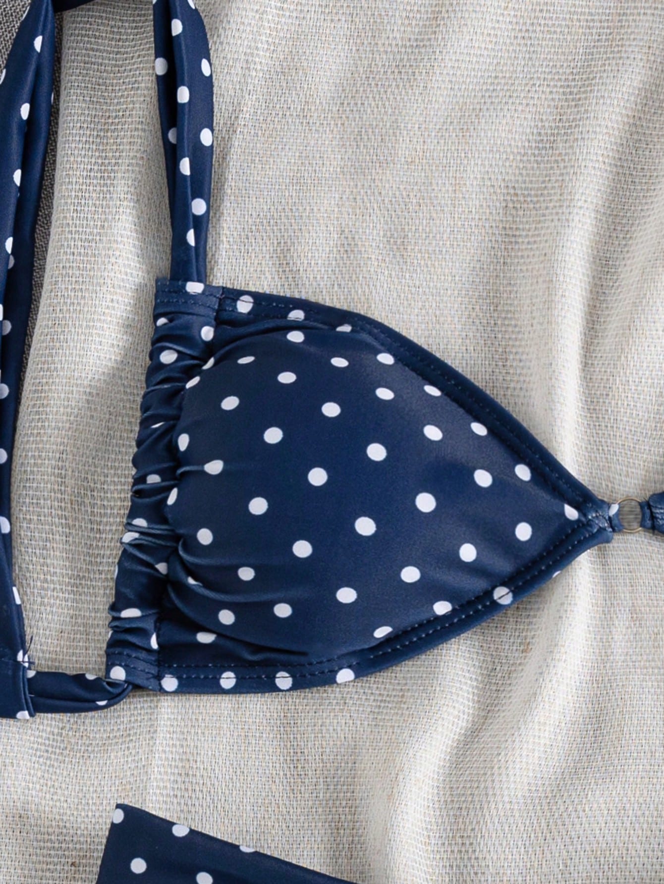 Swim Mod Spring/Summer New French Vintage Taro Purple Polka Dot Sweet & Spicy Girl Two Pieces Swimsuit, Summer Beach Vacation Bikini Set