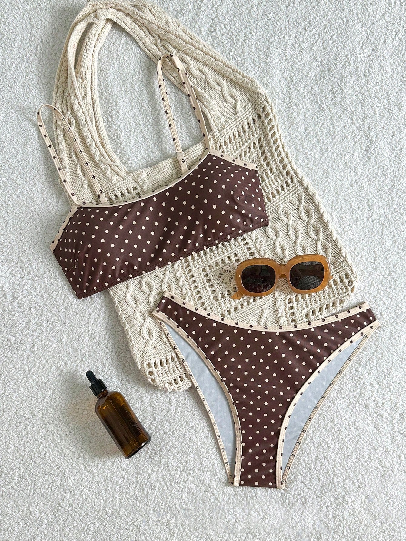 Swim Mod Women's 2 Pieces Swimsuit Set, Floral Print, Spaghetti Strap, Backless, Summer Holiday Beach