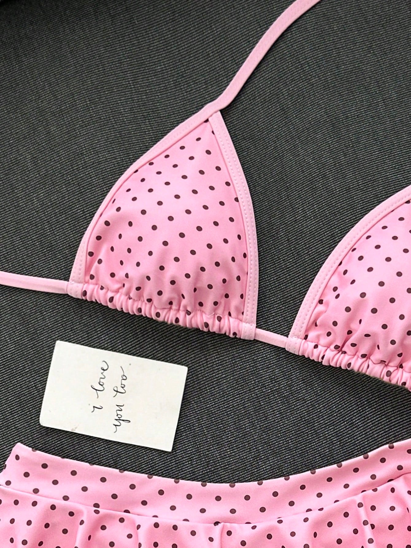 Swim Mod Women's Beachwear Retro Red And White Polka Dot Print Contrast Trim Sexy Micro Bikini Triangle Top Ultra Short Bikini Skirt Fashion Casual Vacation Sweet Retro Cute Sexy Women's Swimsuit Set