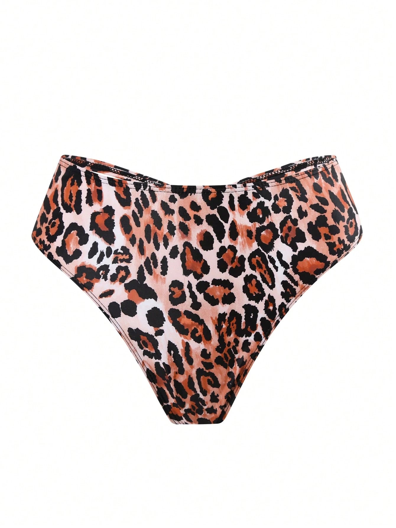 Swim Vcay 3pcs Plus Size Women's Bikini Bottom, Random Print Criss-Cross Back Thong Bikini Bottoms, Casual Beach Summer