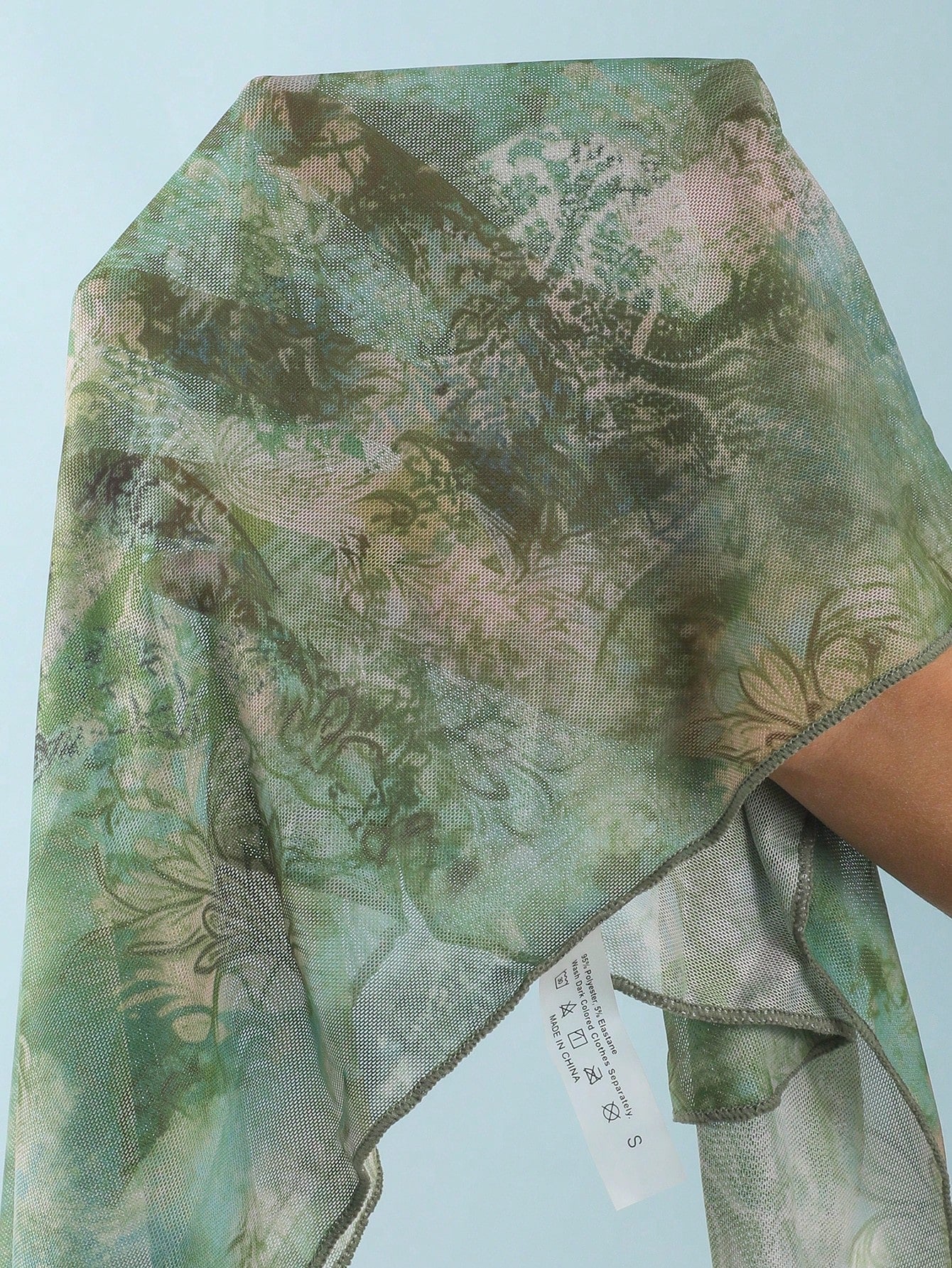 Swim Vcay Women's Multicolor Halter Graphic Tie Back Thong Bikini Set With Fabric Material
