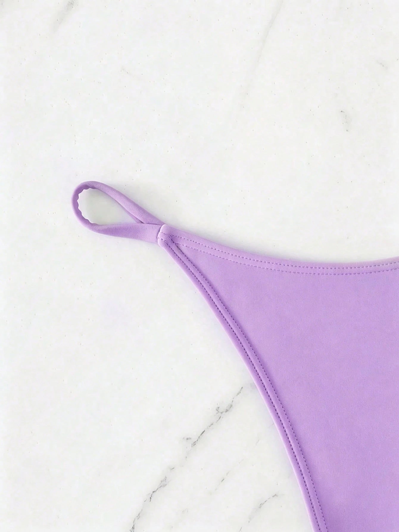 Swim Vcay Women's Summer Beach Solid Color Casual Sexy Bikini Bottoms Purple