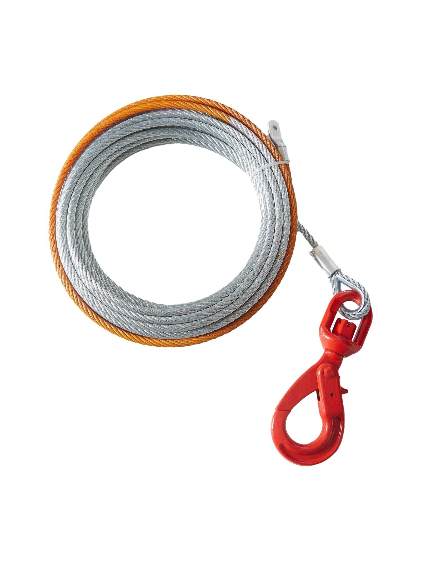 Synthetic Or Galvanized Steel Winch Rope, 3/16" X 50 Ft To 1/2" X 92 Ft, 26,500 Lbs To 8,350 Lbs Breaking Strength,Towing Cable Heavy Duty, Universal Fit For SUV, Large Off-Road Vehicle, Truck