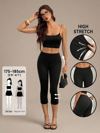 Tall Women's Casual Versatile Solid Color Leggings