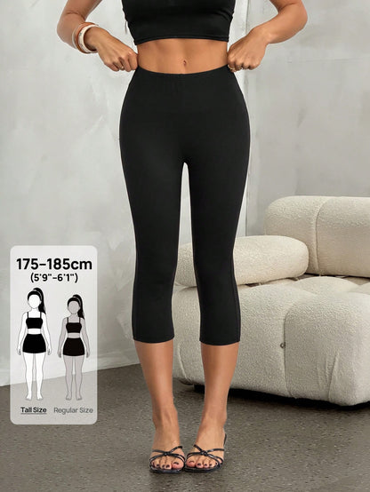 Tall Women's Casual Versatile Solid Color Leggings