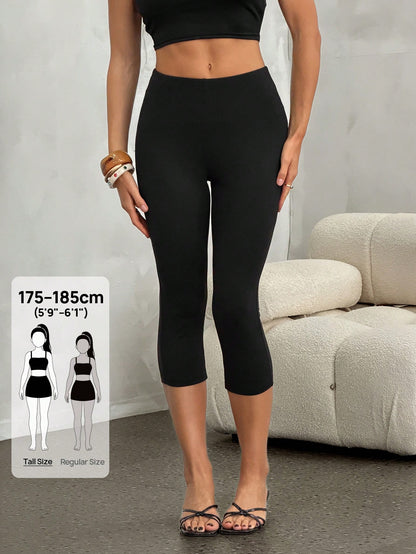 Tall Women's Casual Versatile Solid Color Leggings