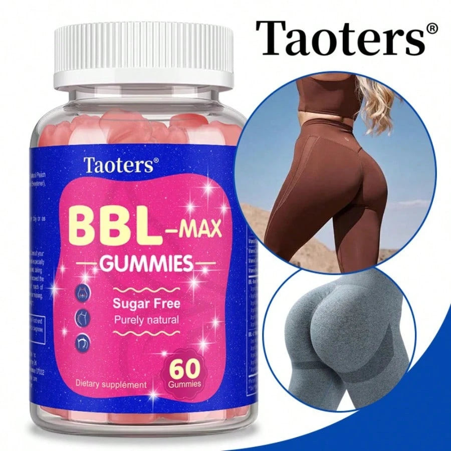 Taoters 60 Count BBL- Max- Booty Gummies For Women- Multivitamin & Herbal Blend For Firming, Lifting & Smoothing Contours, Body Confidence