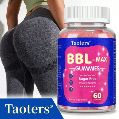 Taoters 60 Count BBL- Max- Booty Gummies For Women- Multivitamin & Herbal Blend For Firming, Lifting & Smoothing Contours, Body Confidence