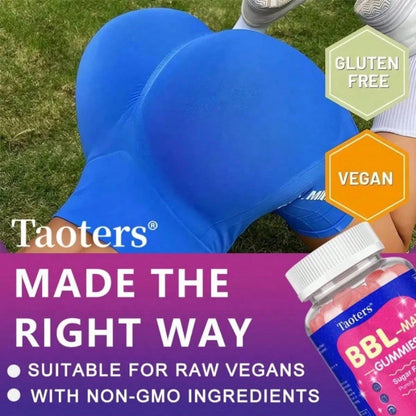 Taoters 60 Count BBL- Max- Booty Gummies For Women- Multivitamin & Herbal Blend For Firming, Lifting & Smoothing Contours, Body Confidence