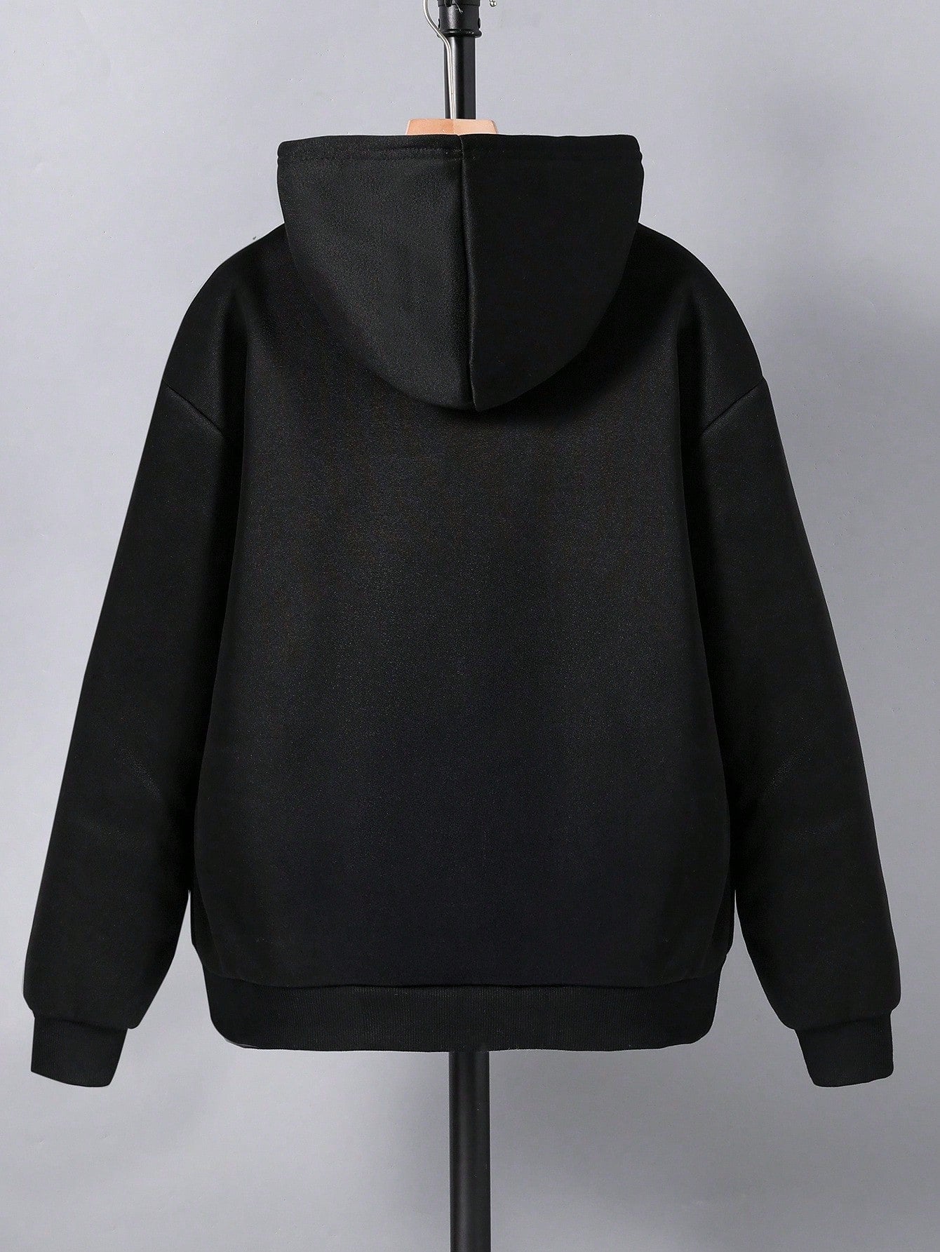 Teen Boy All-Match Graphic Print Versatile Hooded Zip-Up Sweatshirt Fall Winter
