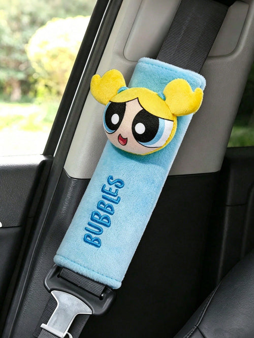 THE POWERPUFF GIRLS X 1Pc Seat Belt Shoulder Cover, Blue