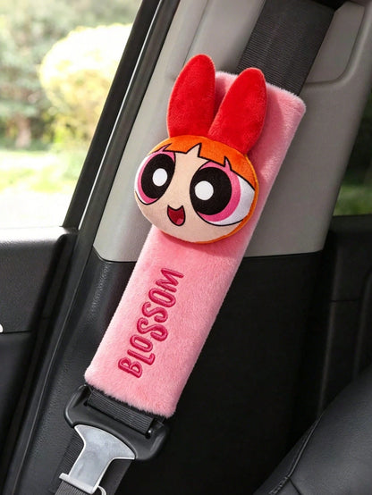 THE POWERPUFF GIRLS X 1Pc Seat Belt Shoulder Cover, Blue