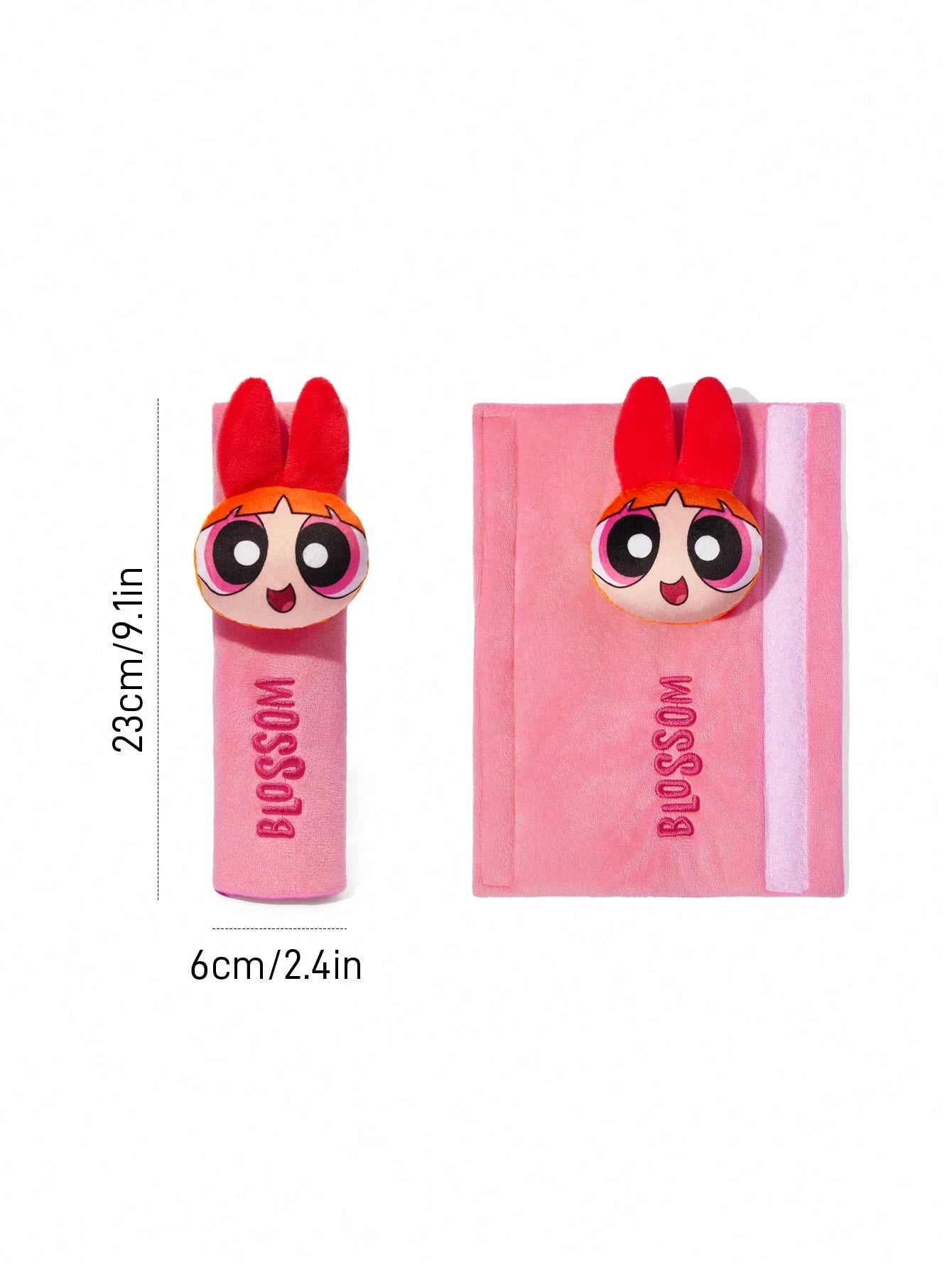 THE POWERPUFF GIRLS X 1Pc Seat Belt Shoulder Cover, Pink.