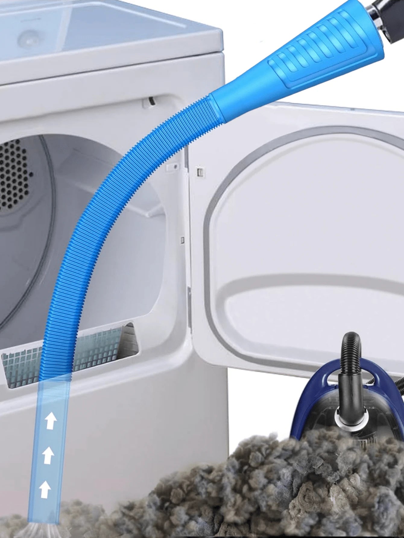 Third-Gen Extendable Vacuum Extension Hose Made Of Sturdy Plastic. Flexible Stretchable Tube Reaches Tight Corners To Remove Lint & Debris, Compatible With Most Vacuums As Household Cleaning Accessory