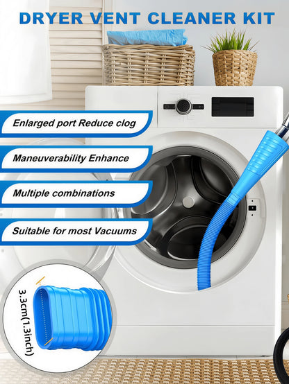 Third-Gen Extendable Vacuum Extension Hose Made Of Sturdy Plastic. Flexible Stretchable Tube Reaches Tight Corners To Remove Lint & Debris, Compatible With Most Vacuums As Household Cleaning Accessory