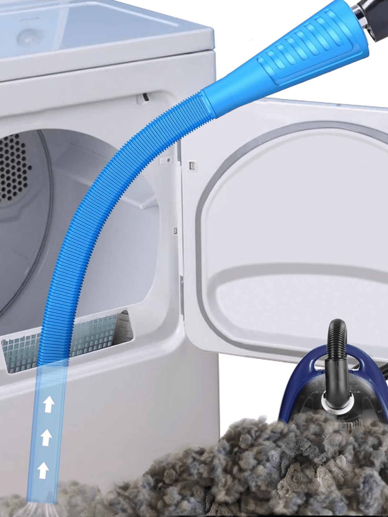 Third-Gen Extendable Vacuum Extension Hose Made Of Sturdy Plastic. Flexible Stretchable Tube Reaches Tight Corners To Remove Lint & Debris, Compatible With Most Vacuums As Household Cleaning Accessory