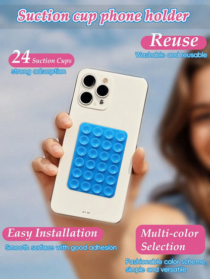 This One-Piece Silicone Material Product Has 48 Double-Sided Suction Cups On The Back Of The Phone Case, Suitable For Mobile Phones, Laptop Bags, Leather Bags, Suction Cups And Card Clips.