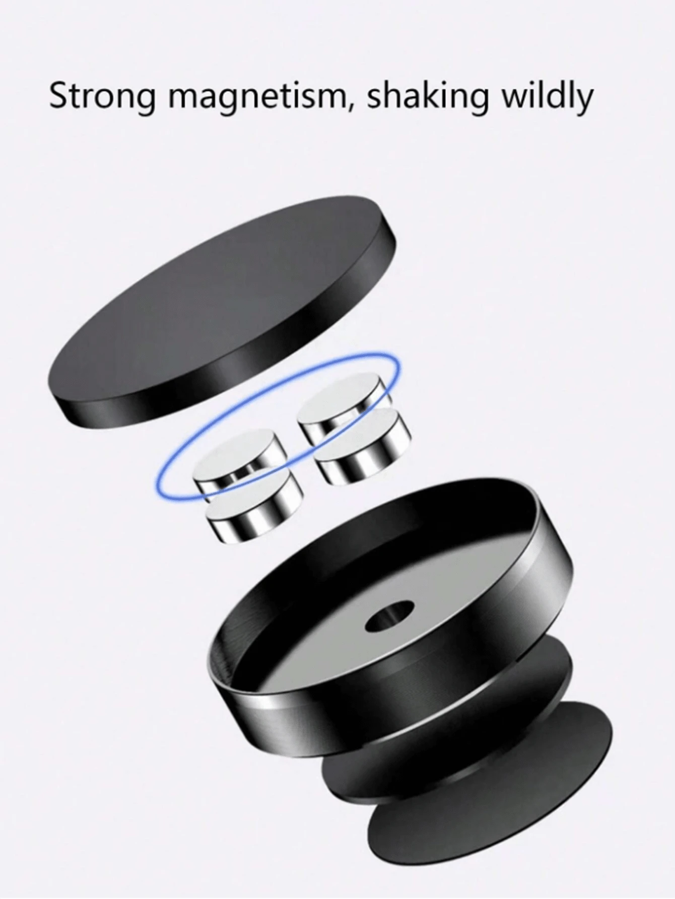 This Sturdy Magnetic Car Phone Holder Can Instantly Attach To The Car Dashboard Or Interior Wall, Suitable For All Phones, Designed For Car Owners. Universal Magnetic Metal Phone Holder, Multi-Functio