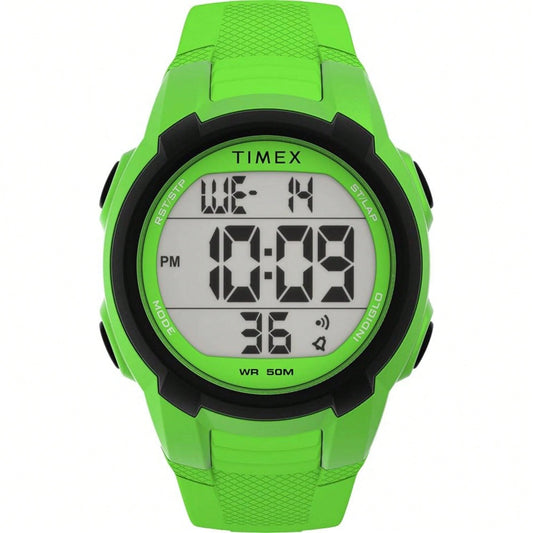 Timex TW5M628009J Unisex Ironman T100 Green Strap Digital Watch