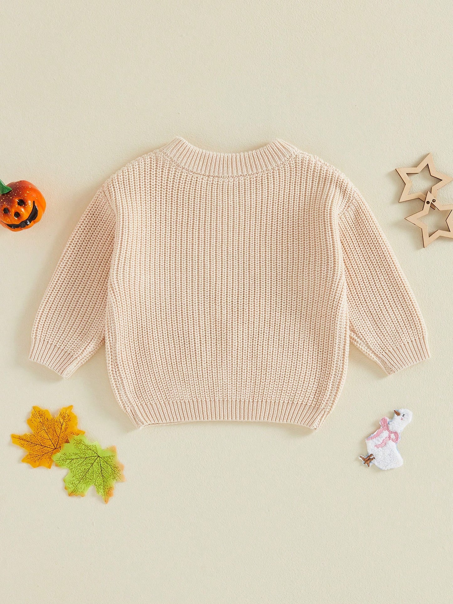 Toddler Baby Boys Girl Halloween Sweater Embroidery Long Sleeve Pullover 3M-5T Kids Warm Jumpers Tops Fall Loose Knitwear
