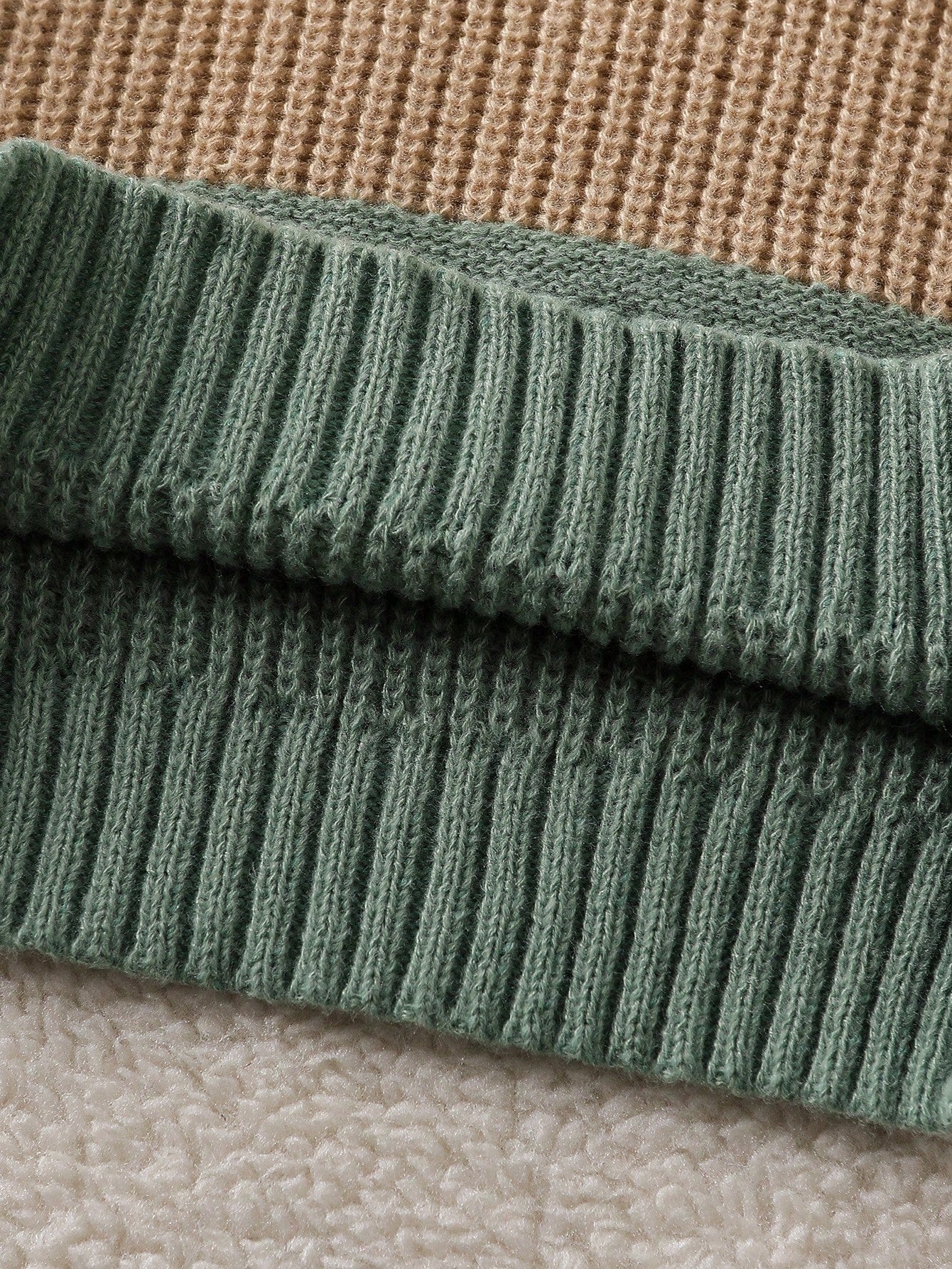 Toddler Boys' Sage Green Pullover Sweater,Autumn Casual Back-To-School Baby Knitwear Jumper,Korean Style Stand Collar Jacket Clothes For Fall Winter