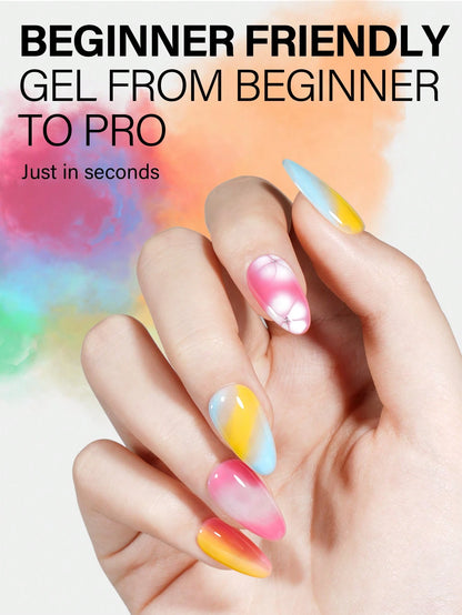 TOMICCA 8ml Transparent Blooming Gel Nail Polish, Removable UV LED Blooming Gel Nail Polish, Can Create Tie Dye Effect, Suitable For Nail Art, Marble, Natural Stone, Watercolor Tie Dye And More, Chris