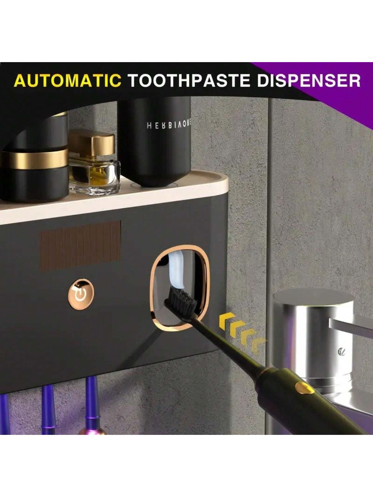 Toothbrush And Toothpaste Holder, Load-Bearing Up To 30 Lbs Without Falling Off