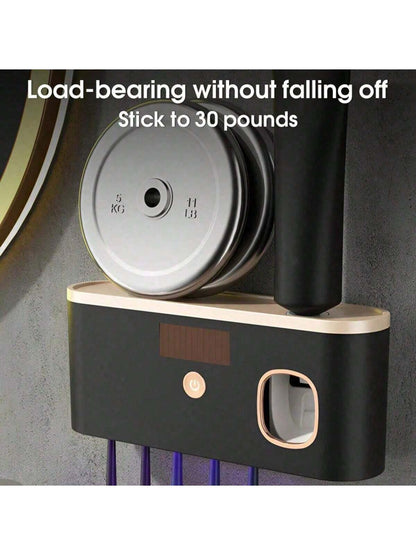 Toothbrush And Toothpaste Holder, Load-Bearing Up To 30 Lbs Without Falling Off