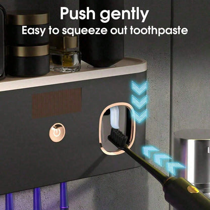 Toothbrush And Toothpaste Holder, Load-Bearing Up To 30 Lbs Without Falling Off