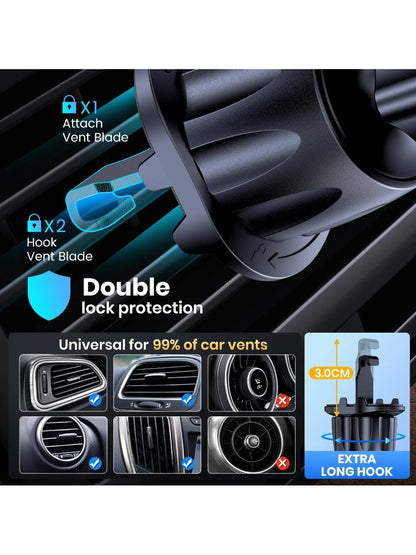 TOPK Magnetic Phone Car Mount With 6 Strong Magnets Phone Holder For Car Cell Phone Magnetic Car Mount Holder Compatible With All Smartphones